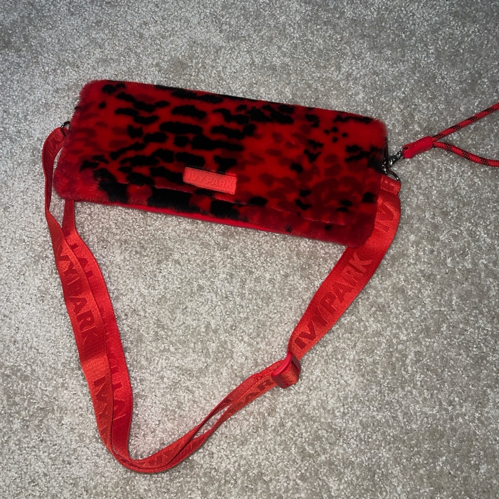 IVY PARK Red and Black Crossbody Bag